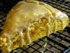 Pumpkin Scones with Browned Butter Glaze Recipe