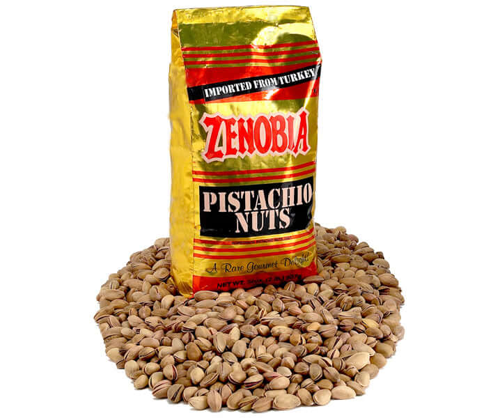 Zenobia Turkish Pistachios 2 pound gold bag